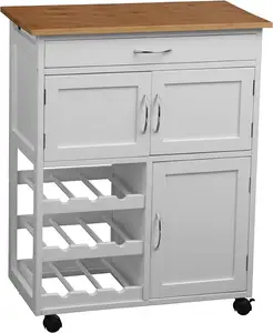 Simple Style housewares Kitchen Trolley Kitchen Cabinet with white modern Industrial Kitchen Storage
