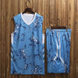 Unisex XS Size Basketball Jersey <b>Shorts</b> Set New Design <b>Camouflage</b> Digital Sublimation Printed Breathable Sportswear for Adults - Product Image 3