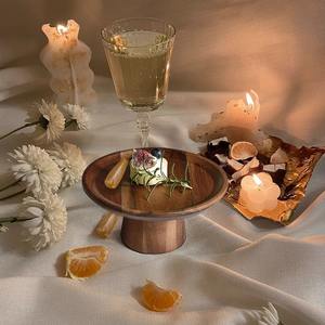 Soporte de exhibición de pastel de madera natural de la mejor calidad diseñado a la moda con madera maciza hecha proveedor de la India - Product Image 4