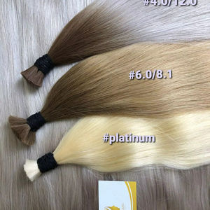 Vente en gros Cheveux humains vierges à tresser en vrac Cuticule alignée sans trame Cheveux raides pour le tressage - Product Image 1