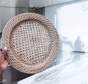 Best Selling Bamboo Rattan Serving Tray Handmade Fruit <b>Basket</b> Food Organizer for Snack Bread Wall Decor for Living Room Bathroom - Product Image 6