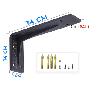 Supporti per Mensole Galleggianti in Acciaio Resistenti 34x14x5cm per Uso in Bagno - Product Image 4