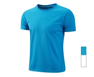 Camiseta Lisa personalizada para gimnasio, ropa de fitness de verano para hombre, Camiseta deportiva ajustada con cuello redondo para correr, camiseta de entrenamiento de secado rápido para hombre - Product Image 3