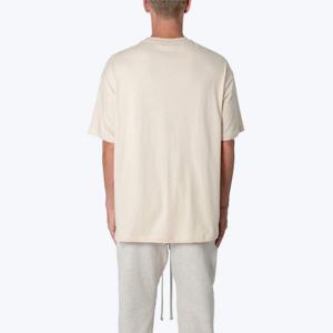 T-shirts en coton surdimensionnés respirants et respectueux de l'environnement pour hommes à la mode Options personnalisables 100% coton à manches courtes col rond - Product Image 6