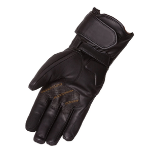 Black Cowhide Leather Touring Motorbike Gloves Motorcycle Auto Racing Wear Genuine Leather Black Gloves For Men - Product Image 6