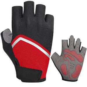 Gants de cyclisme sans doigts, rembourrés, pour vélo de montagne, antidérapants, gymnastique, vtt, demi-doigt, réfléchissants, absorbant les chocs - Product Image 1