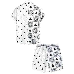 Ropa de verano Nueva llegada Conjuntos de hombres Camiseta de manga corta y pantalones cortos Ropa de hombre de color sólido Conjuntos de hombres - Product Image 2