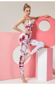 Venta al por mayor nuevos conjuntos de yoga para mujer de 2 piezas de cintura alta logotipo frontal sólido sin costuras mallas transpirables y sujetadores de fitness - Product Image 3