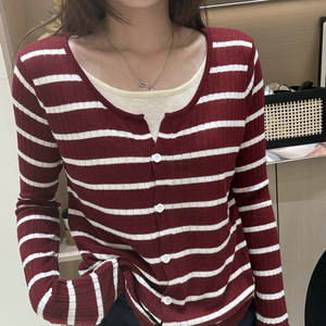 เสื้อสเวตเตอร์ถักสองชิ้นพร้อมเทมเปอร์สไตล์ใหม่สำหรับฤดูหนาว2025 - Product Image 2