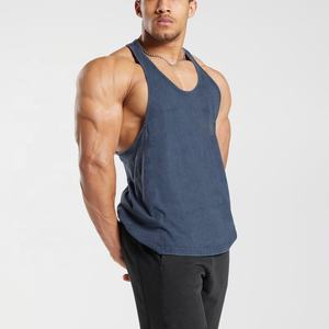 Camiseta sin mangas con protección solar informal sin mangas para hombre, Camiseta holgada de algodón ligero con cuello redondo de Color sólido - Product Image 5