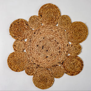 Mantel Individual de Yute y Algodón Trenzado de 40 x 40 cm, Ecológico, para Comedor, Venta al por Mayor, Exportación - Product Image 1