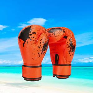 Gants de boxe noirs personnalisés pour l'entraînement, sangle de poignet réglable, personnalisation OEM, faible MOQ - Product Image 2