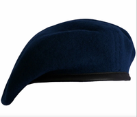 Béret Vert Olive Personnalisable avec Logo Métallique en Tissu Laine, Style Ajustable pour Entraînement Tactique et Sécurité en Extérieur