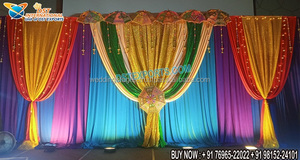 Fondos bordados estilo templo musulmán para boda, telón de fondo estilo arco, cortinas, decoración de boda, indio, Mandap - Product Image 2