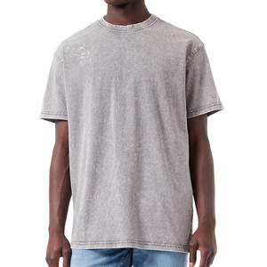 เสื้อ230gsm ซักแบบกรดเสื้อเชิ้ตแขนสั้นผ้าคอตตอนโอเวอร์ไซส์เปิดไหล่สำหรับฤดูร้อนออกแบบได้ตามต้องการ - Product Image 1