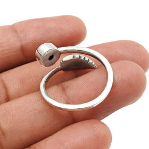 แหวนเงินแท้ 925 ประดับพลอยซิทริน งานแฮนด์เมด ไอเดียของขวัญสุดพิเศษสำหรับงานแต่งงานหรืองานหมั้น เครื่องประดับสไตล์โบฮีเมียน - Product Image 2