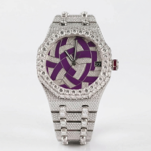 นาฬิกาผู้ชายหรูหราประดับเพชรโมอิสซาไนต์ - สไตล์ Datejust รูปทรงเรขาคณิต เหมาะสำหรับเป็นของขวัญ - Product Image 1