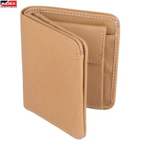 Portefeuille homme INDEX en cuir PU, design minimaliste, fermeture courte, usage quotidien, porte-cartes multifonctionnel, couleur beige - Product Image 1