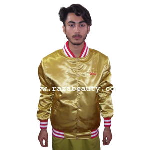 Écussons de lettres brodés personnalisés Veste en satin brodée vintage 3d Veste de haute qualité Veste avec logo personnalisé pour hommes - Product Image 6