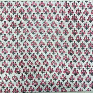 Block Print Cotton Cambric <b>60X60</b> Running Fabric Traditional Jaipuri Print Cotton Fabric - Product Image 1