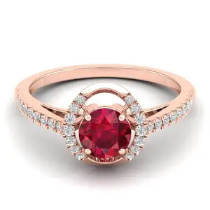 Женское кольцо из розового золота, 18 карат