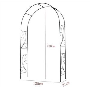 Bases d'arche de jardin faciles à assembler pour mariage Tonnelle de rose décorative Treillis Pergola Escalade Vignes Support pour arc de mariage - Product Image 3