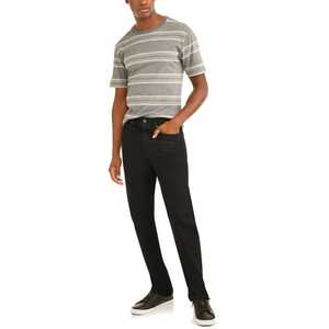 Ropa de calle de otoño 2025, pantalones vaqueros informales para hombre, pantalones vaqueros elásticos ajustados para hombre, pantalones vaqueros rectos de retales bordados Retro para hombre - Product Image 3