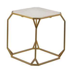 Custom Design Iron Made Center <b>Table</b> Home and Office Set of 2 White <b>Gold</b> Designed Manufacturer Indian Factory - Product Image 5