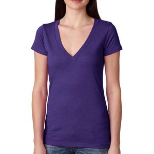 Next Level Ladies Tri-Blend T-shirt col V profond avec patchs 6740 - Product Image 5