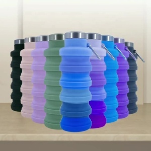 Hot-selling Silicone Collapsible Water <b>Bottle</b>, Creative Cycling Telescopic Cup, Portable Outdoor Sports Water <b>Bottle</b> - Product Image 1