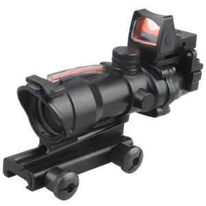 "4X <b>Magnified</b> Tactical Fiber Optic Prism Scope with HD1077 Red Dot Sight for Outdoor Hunting" - Product Image 6