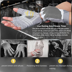 Gants de gymnastique en polyester de meilleure qualité au design personnalisé Gants de gymnastique de fitness d'haltérophilie respirants - Product Image 3