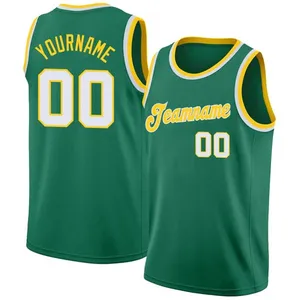 Maillots de basket-ball unisexes entièrement personnalisables, séchage rapide, antibactériens, respirants, en maille, nom de l'équipe imprimé, polyester/coton - Product Image 1