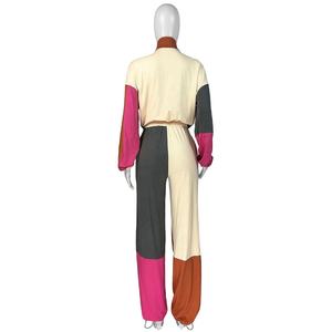 Ensemble de survêtement en velours deux pièces avec logo personnalisé en strass 2024, taille XS, pour femmes, 100% coton respirant, cordon de serrage pour l'hiver - Product Image 4