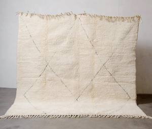 Alfombra de bereber marroquí para decoración de la cama, felpudo auténtico hecho a mano de Beni Ourain, Gabeh - Product Image 6