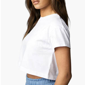 เครื่องแต่งกายลำลองคุณภาพพรีเมี่ยมของผู้หญิงเสื้อครอปท็อปน้ำหนักเบาสำหรับฤดูร้อน - Product Image 3