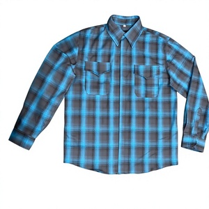 Men's Solid Casual <b>Flannel</b> Shirt 100% Cotton Long Sleeve Workwear Button Front Chest Pocket Collar Winter <b>Top</b> - Product Image 2