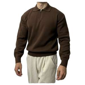 Casual <b>Long</b> <b>Sleeve</b> <b>Tshirts</b> With Custom logo Cotton and Polyester Basics Printed Polo Hoodies For <b>Men</b> Polo Sweatshirts OEM 2026 - Product Image 2