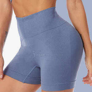 Short Booty Taille Haute pour Femme Confortable Séchage Rapide Slim Fit Conception Personnalisée Toile Couleurs Lavage Respirant Marque Privée - Product Image 4