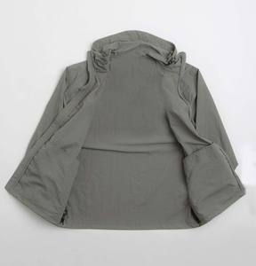 Veste coupe-vent pour hommes en nylon personnalisé en gros avec logo respirant fermeture éclair à capuche longue épaisseur mince style sportif - Product Image 3