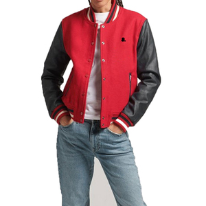 Hot OEM ODM Service Long Sleeve <b>Women</b> <b>Varsity</b> <b>Jacket</b> Ladies Cropped Baseball Uniform <b>Varsity</b> <b>Jackets</b> <b>for</b> Winter - Product Image 1
