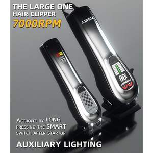 Ensemble de tondeuses à cheveux sans fil professionnelles pour hommes, tondeuses à barbe avec prise américaine, kit de coupe de cheveux alimenté par batterie - Product Image 2