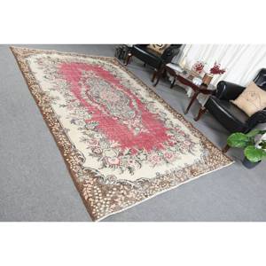 Alfombra clásica de lana rojo Beige de 6,2X10,2 pies estilo Kilim área grande rectángulo turco Patchwork 10mm látex para habitación de pasillo - Product Image 4