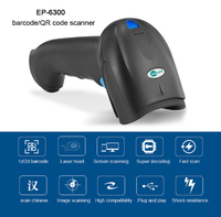 Escáner de código de barras, lector de código de barras inalámbrico, logotipo personalizado, OEM 2D qr/pdf417 1D/UPC/EAN 2,4G EP6300