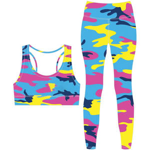 Conjunto de Ropa Deportiva de Sublimación para Mujer, Talla Grande, Personalizada al por Mayor, Shorts de Yoga, Ropa Deportiva para Gimnasio, Alta Calidad - Product Image 1