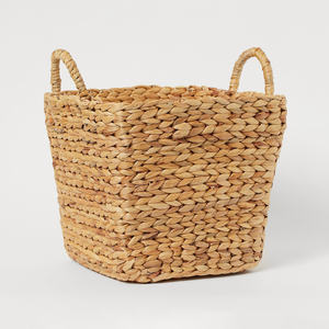 Panier de rangement en jacinthe d'eau tressée pour linge, fabrication usine - Product Image 1