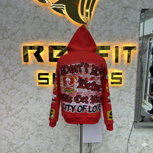 Sweat à capuche avec fermeture éclair à prix raisonnable et de style unique fabriqué en usine avec impression bouffante sweats à capuche à bas prix pour hommes - Product Image 4