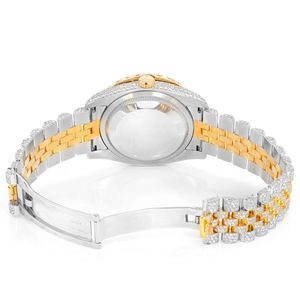 Reloj de Cuarzo de Moda con Incrustaciones de Moissanita, Esfera de Cristal, Correa de Acero Inoxidable, Diseño Personalizado de Aspecto Robusto - Product Image 4