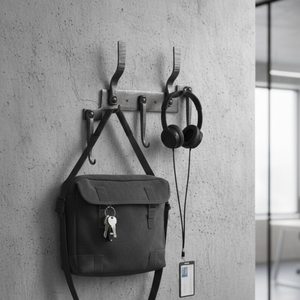 Crochet mural en fer poli personnalisé moderne |   Porte-vêtements mural décoratif, pour serviettes et organisation de chambre - Product Image 6