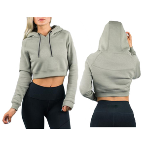 Fabricant de sweats à capuche pour femmes au Pakistan offrant des sweats à capuche courts en polaire personnalisés avec service et quantité minimale de commande OEM pour les commandes mondiales - Product Image 1